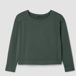 Eileen Fisher Garment-Dyed Organic Cotton Terry Box-Top XL Excellent Condition!